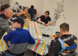 Group eating lunch