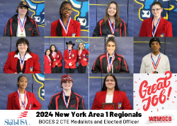 2024 New York Area 1 Regionals BOCES 2 CTE Medalists and Elected Officer