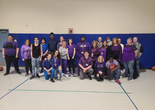 Westview Staff and Students Wearing Purple