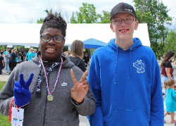 Two students at the Fun Fair