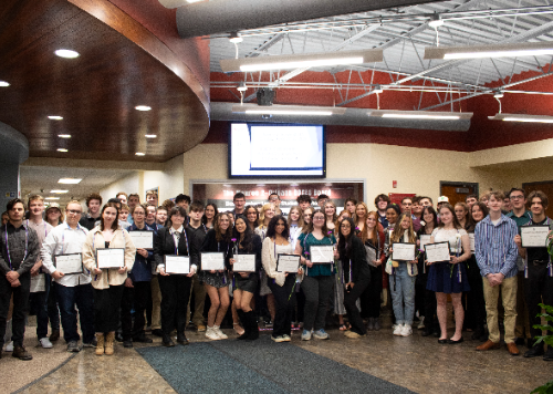 large group photo of NTHS inductees