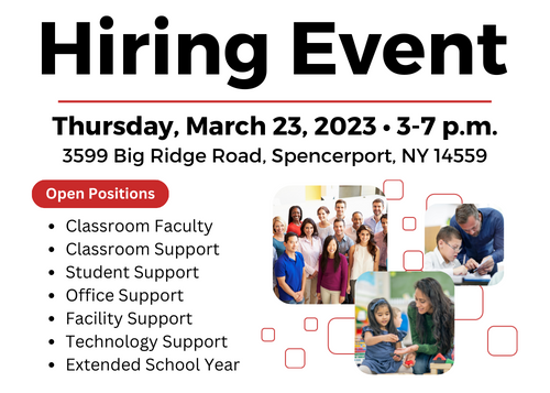 Hiring Event, Thursday, March 23, 2023