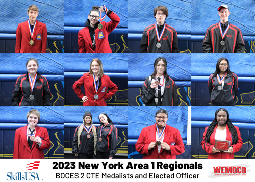 Collage of Area 1 Medalists and Elected Officer