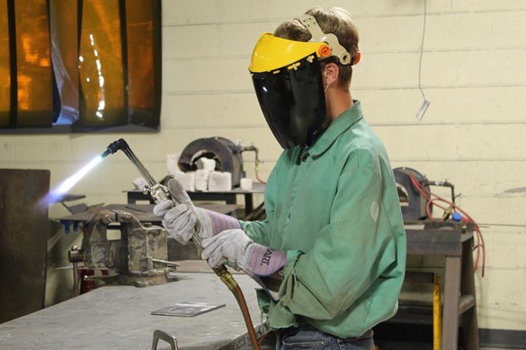 Welding student
