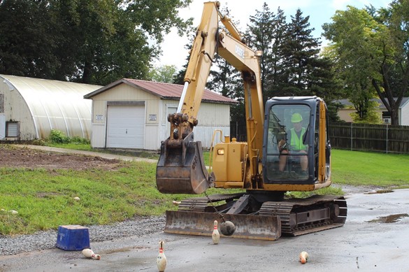 Student in the heavy equipment program at CTE