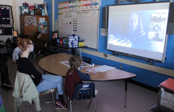 Video conferencing at Terry Taylor Elementary