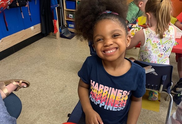 Smiling preschooler