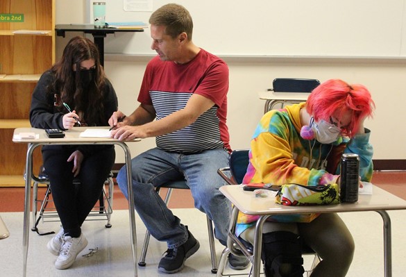 Students with teacher at Westside Academy