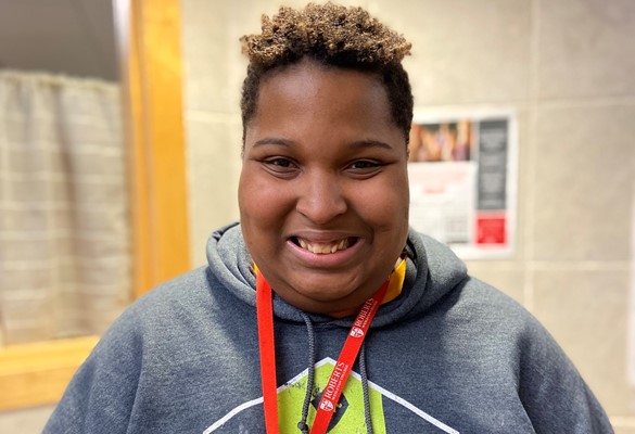 Smiling student