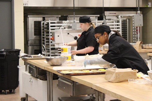 CTE students in the bakery