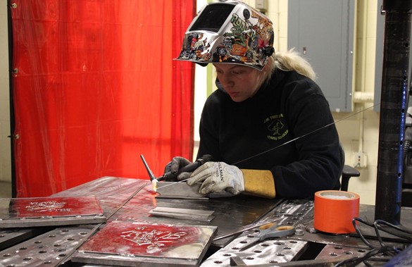 CTE student working