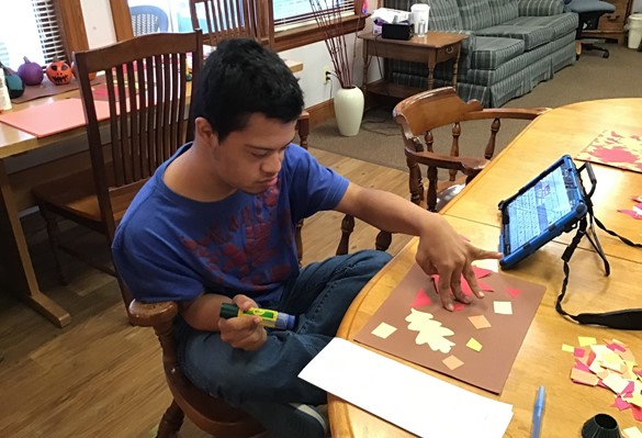 Student working in the ADL House