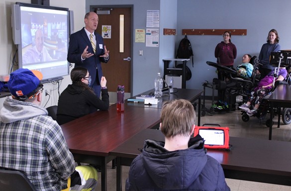 Guest speaker in a Transition classroom