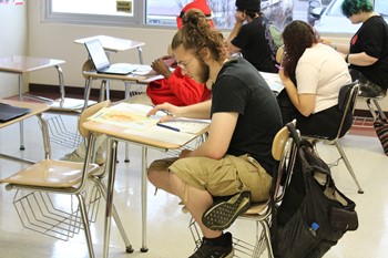 Students in class