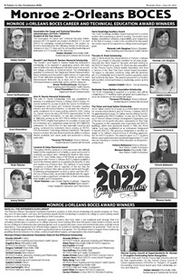 an image of the Westside News page that features photos of scholarship winners