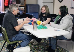 Westside Academy teacher with students