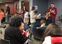 Playing at a Xmas event for families